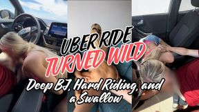 Uber Ride Turned Wild: Deep BJ, Hard Riding, and a Swallow - Bratty Blonde