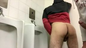 Suck Rim And Fuck In Public Bathroom