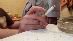 Cigarette His Dick and Sperm