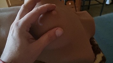 Spank tits and finger pussy