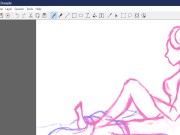 Nude Succubus Girl Drawing