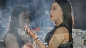 Narda's Debut Sexy Smoking in PVC Dress