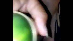 Disfrutando un rico pepino