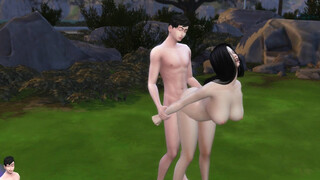 The Sims Public Lovemaking with gigantic fun bags gf