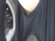 trans in car contemplating meeting a pornhub viewer