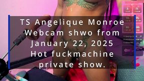 ts angelique monroe - webcam show from january 22, 2025