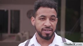 Lazy TS babysitter anal fucked by her mad boss