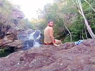 I stroked my dick near the waterfalls in Minas Gerais