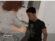 Smut Story Redhead Big Tits Milf and Jada Gets Fucked in Bathroom