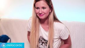 The blonde showed off her blowjob skills