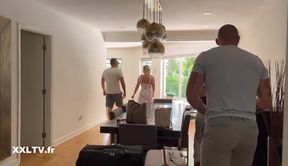 The grand opening of the room in the villa