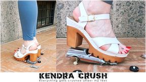 Walking Over and Stomping on Your Beloved Model Car: Slow and Sexy Demolition in High Heels - I walk over your precious toy car in my platform flip-flops and then in my sandals until it's reduced to a crushed wreck