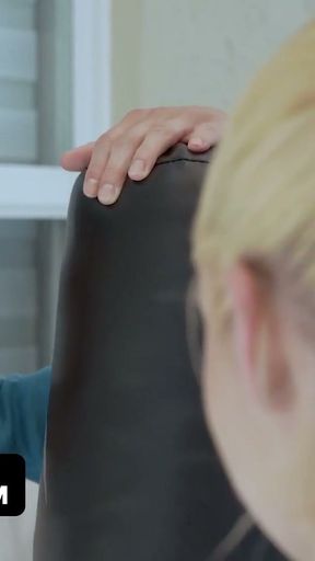 Blonde Fitness Babe Layla Belle Is Getting Into A Workout Routine While Her Tits Are Bouncing Around   Clip 1