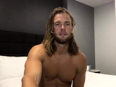 Amateur straight dude jerked off by gay