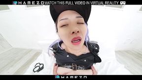 Japanese slutty girl Mio YoshiKawa in uniform had wild sex in VR.