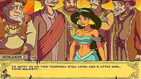 Hentai Princess Jasmine Trains Slaves in Hot Group Sex Genie Action