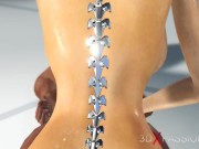 Super sexy android dickgirl fucks a hot ebony on a spaceship