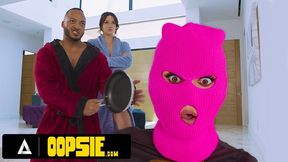 Sneaky Trans Babe Korra Del Rio Caught &amp; Disciplined With Rough Threesome + Facial!