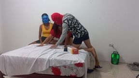 The Date Gets Really Hot! My Girlfriend Brought Her Stepsister to Learn How to Give Blowjobs