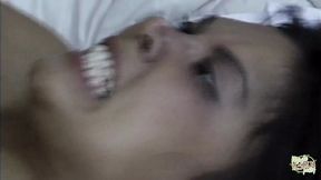 Sneaky Asian Brunette Steals Hung Black Military Man's Dick&#x1F32D; and Sucks It Outside