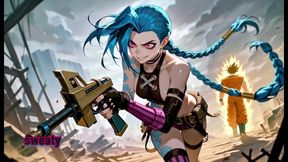 Busty Jinx Fucks Goku - Ai Parody