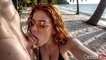 At the beach, my friend gave me a deep blowjob after we’d had a few cocktails. She clearly knows how to work a cock — her tongue is incredibly nimble[AI]