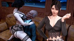Horny Old Principal Cheating With A Young Cheerleader - Visual Novel