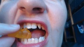 Decapitated jelly bears with my teeth - custom video