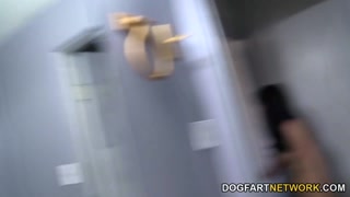 Ava Dalush Gets Two Black Cocks In A Restroom