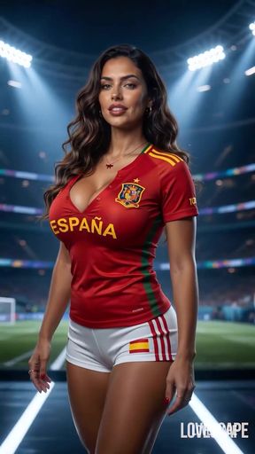 Soccer fan in red jersey