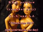 B.B.B. preview: K.L.S. and A.J. "Titfuck cum 2013"(cum only) WMV with slomo