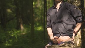 Handsome Man Noel Dero Decided to Masturbate in the Woods Because He Really Wanted to Fuck