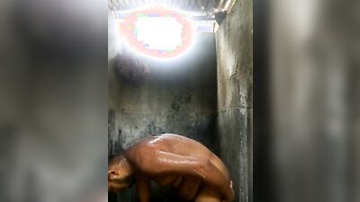 What a lustful boy does when he goes to take a bath.