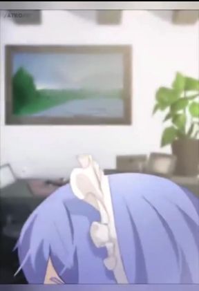 Anime-style character in a domestic setting
