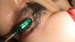 ”Bound asian chick getting teased”