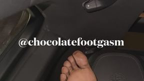 Car headrest sole tease & tickle