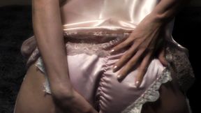 Satin panties butt