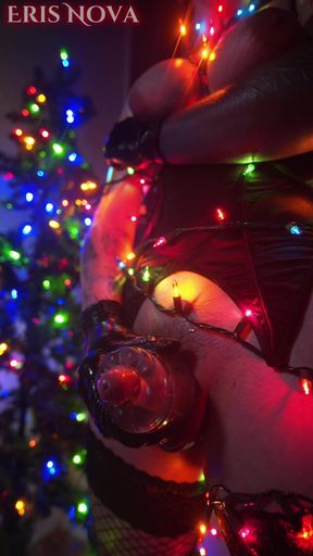 Eris Nova Jerks off Wrapped in Christmas Lights