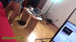 angel wicky multiple creampie squirting threesome – immoral live