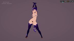 Busty Raiden Shogun Phut Hon Sexy Dance Hentai Animation