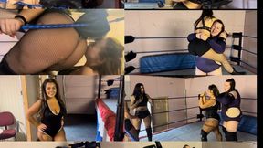 Women’s tag team wrestling (Stinkface bear hugs crotch busting)