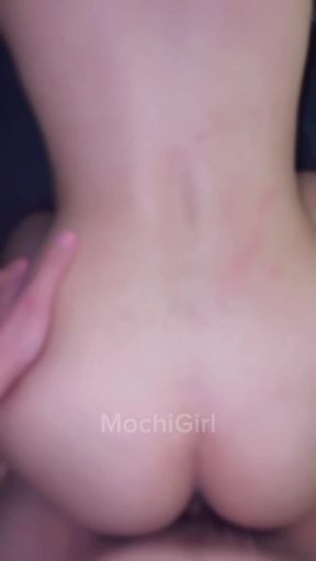 Couple's hot blonde GF rides her man's cock in a dirty doggy position