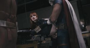 Bitches swap monster dicks in loud Marvel foursome