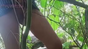 Tiny Petite Ellie: Sunny Outdoor Peeing Compilation
