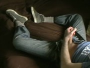 jerking-off in jeans shooting my load