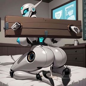 Shemale Robotic Babe futuristic sex  AI Generated