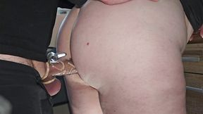 30 Cm Huge and Fat Dick. He Fills Her Entire Pussy and Moves Her Organs. Her Mouth Is Tied so She Can&#039;t Scream