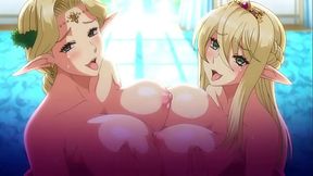 Elfas consiguen a un humano vergudo para procrearse - Hentai Kyonyuu Elf Ep. 1