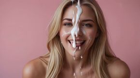 Luna's Wide Open Mouth Gets Covered In Your Cum