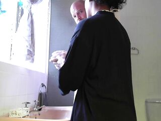Sensational Sia Beautiful pretty soon & Big Hot Mark Go LONG & HARD in the wash closet!